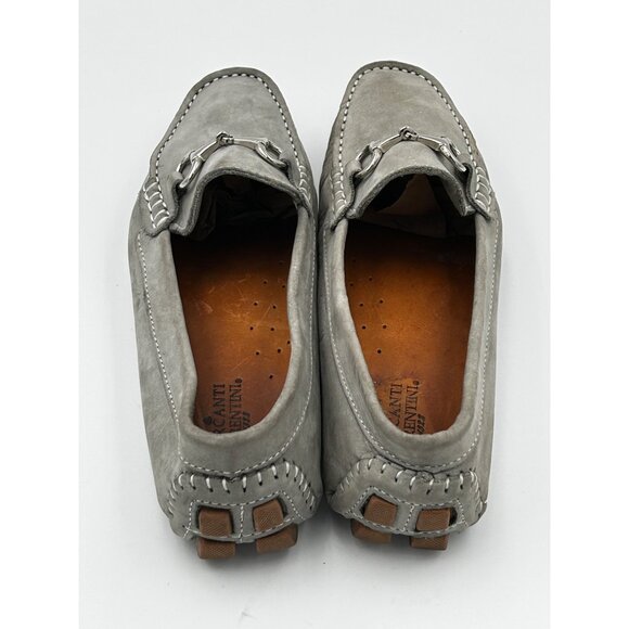 Mercanti Fiorentini Loafers‎ Womens 6 Gray Nubuck Leather Horsebit Moccasins - Picture 2 of 8